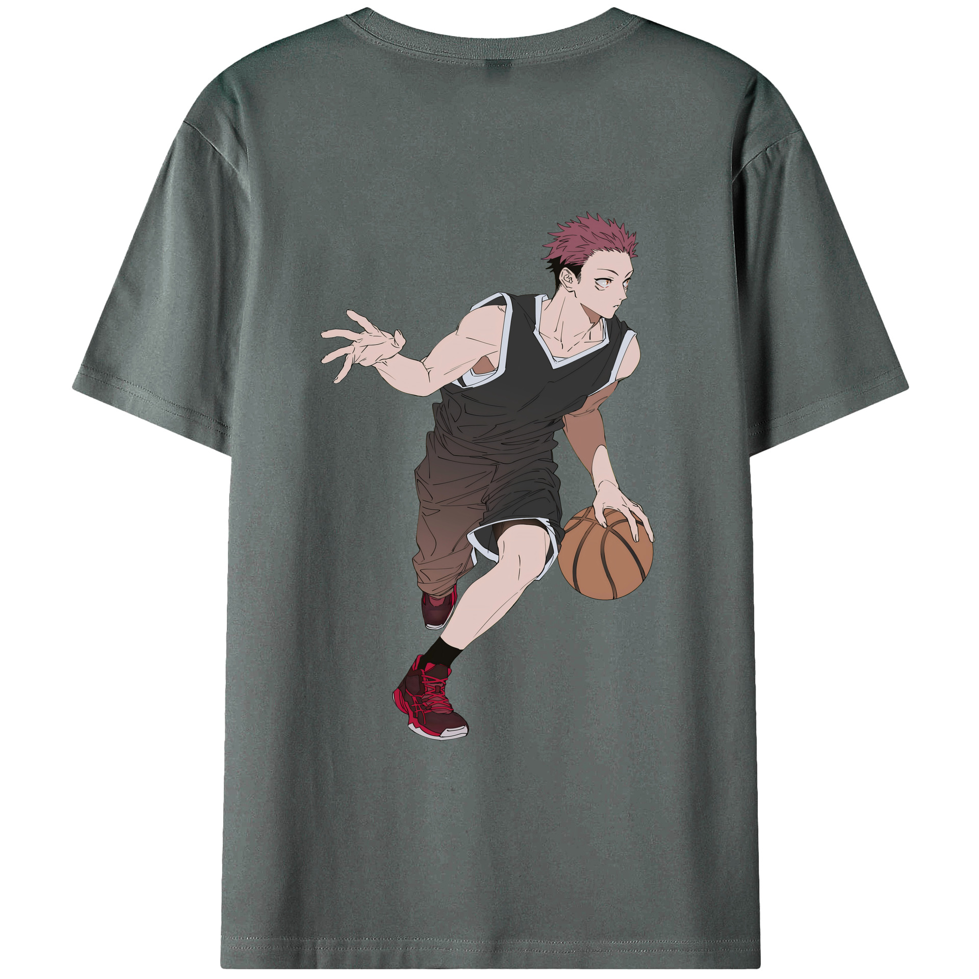 （画像用） 呪術廻戦 Jujutsu Kaisen 綿100％ メンズ半袖Tシャツ（バックプリント） 通気性
